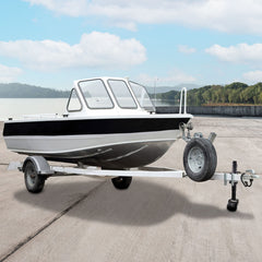 Aukayne boat trailer jack features black powder coating for rust resistance.