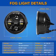 Aukmak LED fog light night beam improves road visibility and safety.