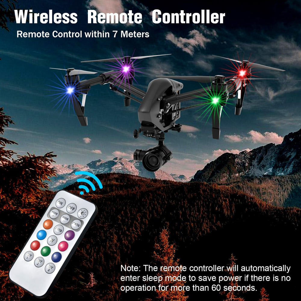 Aukmak remote-controlled strobe with multiple modes for drones and vehicles