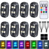 Aukmak upgraded 4LEDs wireless strobe with remote for quick color and mode changes