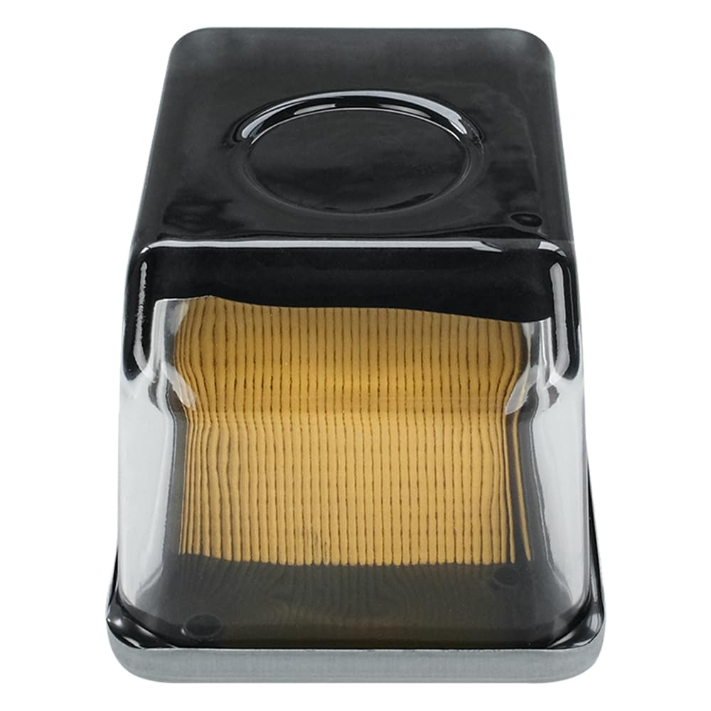 Transparent bowl design allows quick visual check of filtration status.