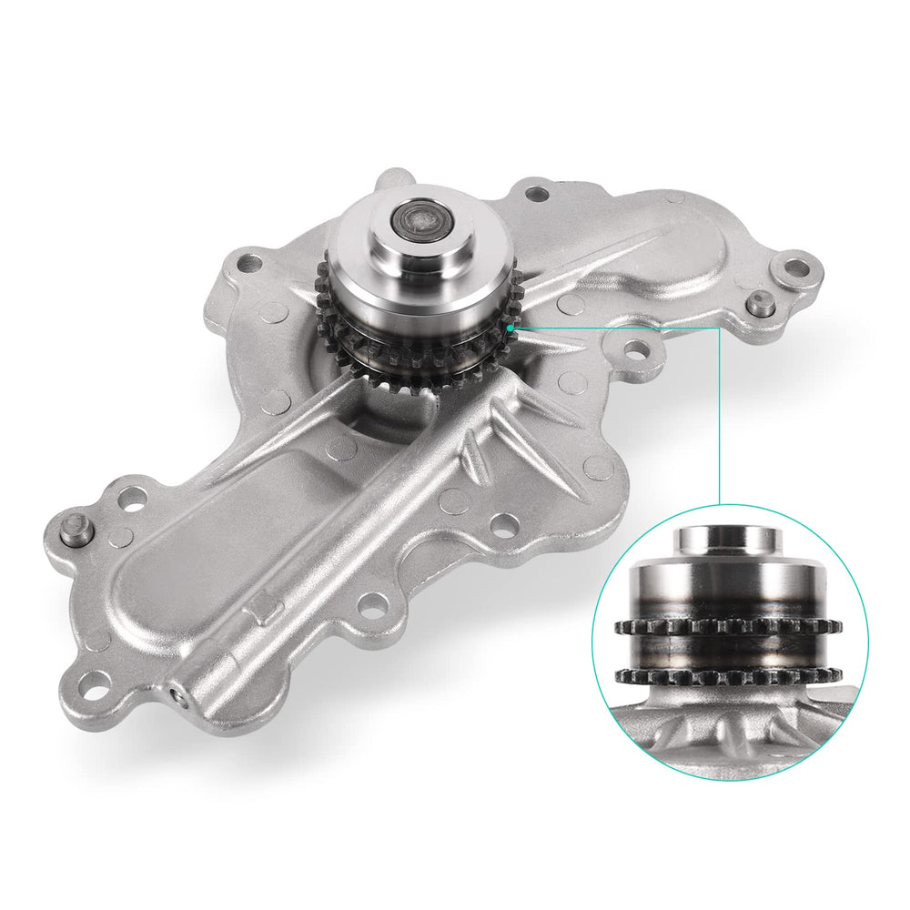 AULINK AW6348 water pump with double-row sprocket provides stable cooling.