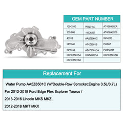 AULINK AW6348 water pump housing with polished finish for corrosion resistance.