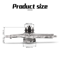 AULINK AW6348 water pump manufactured under strict TS16949 quality control.
