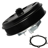 AULINK AW6738 water pump front view shows durable bearings for reliable cooling.