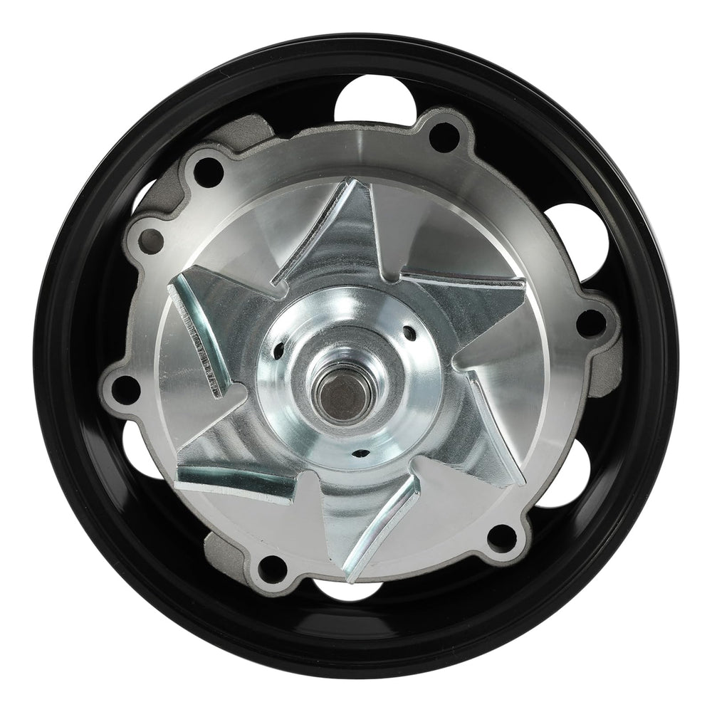AULINK AW6738 water pump installation-ready image illustrates broad GM compatibility.