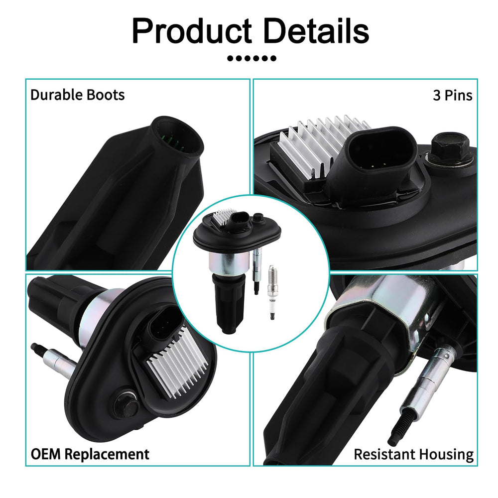 AULINK ignition coil pack installation view illustrating compatible GM vehicle fitment and easy replacement.