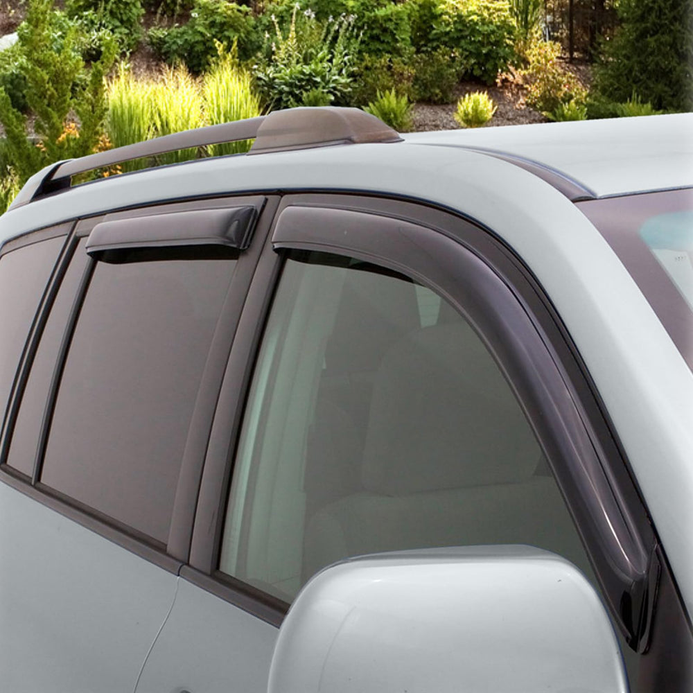 Close-up of Aumivoron acrylic material and blackout finish on rain guards