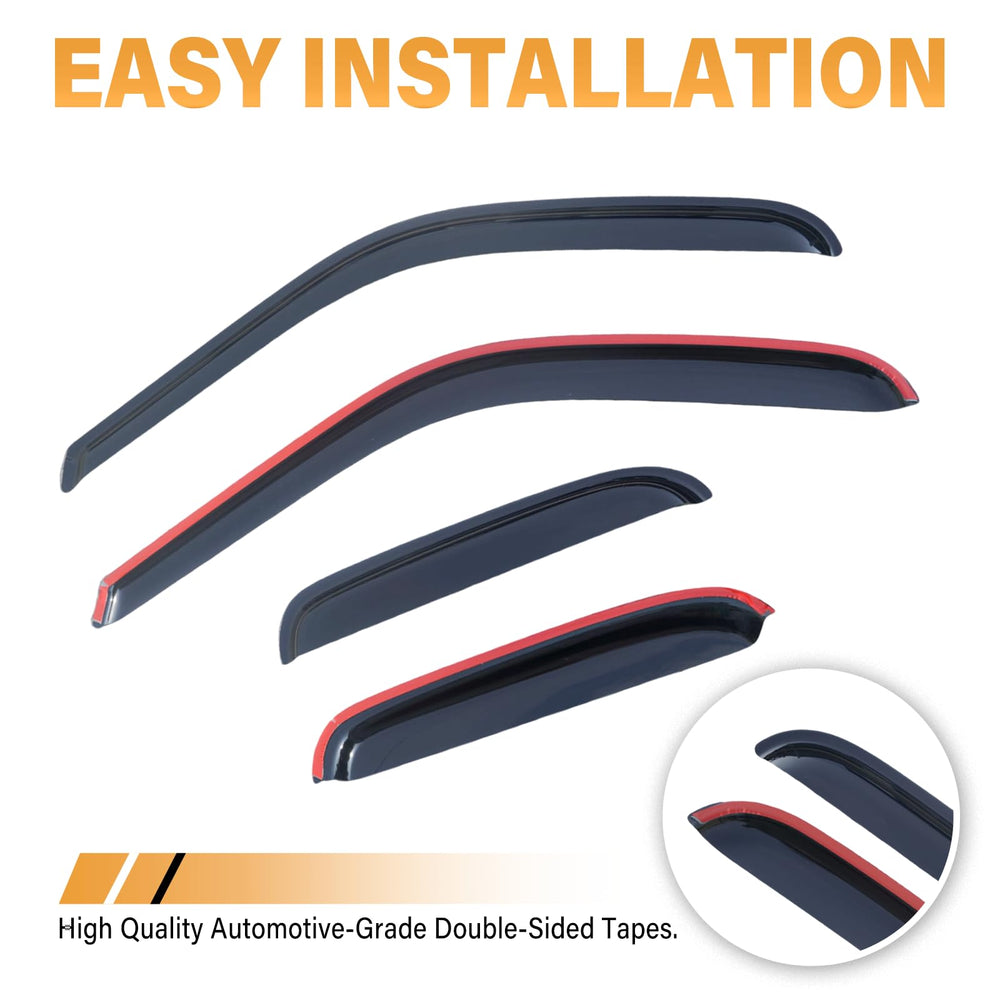 Aumivoron rain guards feature a slim, low-profile design