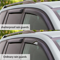 Side-view installation of Aumivoron rain guards on Toyota Sienna exterior