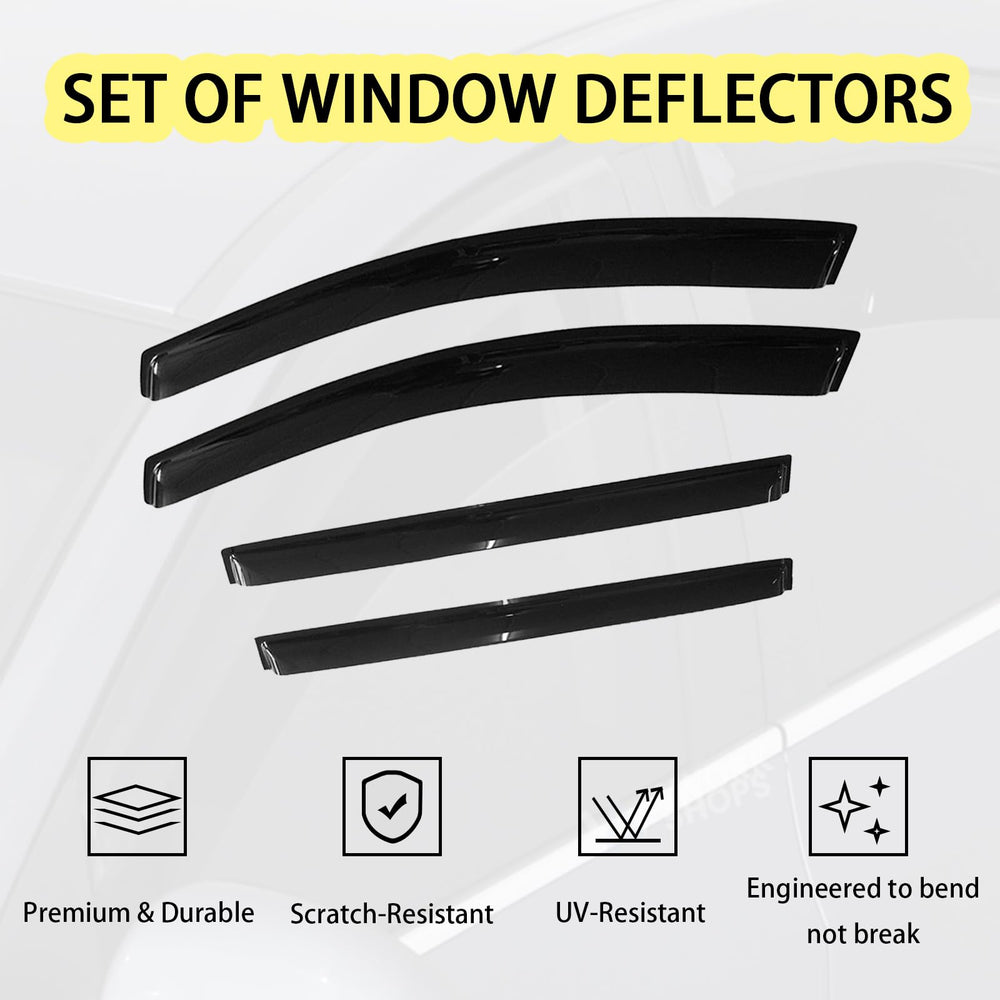 Aumivoron rain guards for Toyota Sienna rear-left view highlighting durable acrylic