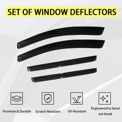 Aumivoron rain guards for Toyota Sienna rear-left view highlighting durable acrylic
