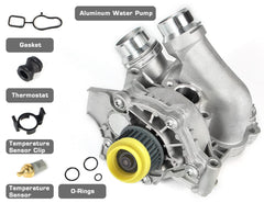 Aumzong engine water pump installed on engine demonstrating real-world fit.