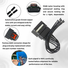 AUOSTMO MAF connector pigtail wiring harness for reliable integration.
