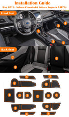 Auovo orange pack14 set provides complete interior protection for Crosstrek and Impreza