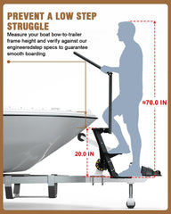 Aupar black powder coat finish resists corrosion and rough marine conditions.