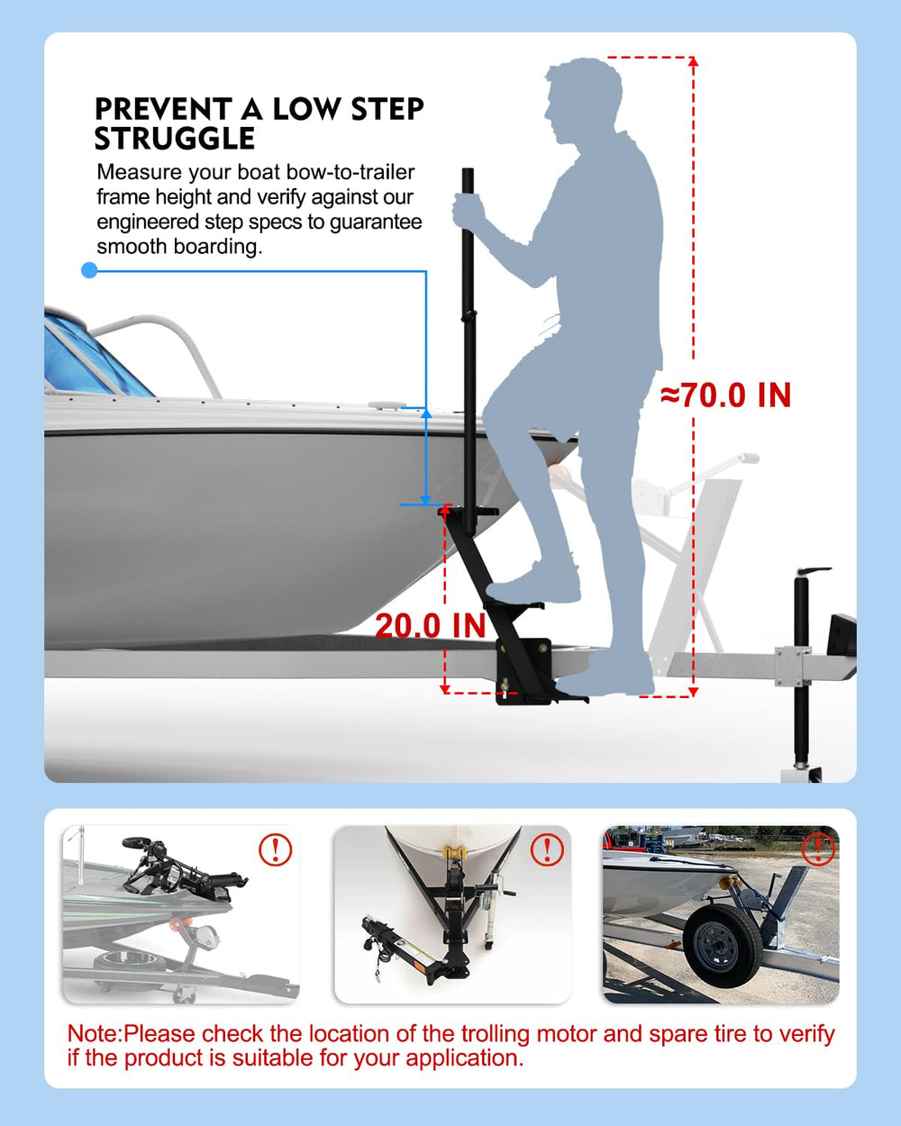 Aupar bass trailer fit works with most bass boat trailers for quick setup