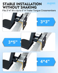 Aupar solid steel construction with black powder coat resists corrosion and wear