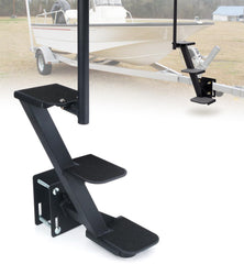 Aupar Boat Trailer Steps three-step design for secure boarding on rugged ramps