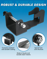 Aupar gooseneck lock on a heavy trailer for reliable protection during hauls
