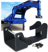 Aupar heavy-duty gooseneck lock front view showing rugged build for added trailer security