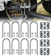 Aupar heavy-duty U-bolt kit with a 7-inch bolt for secure 3-inch axles.