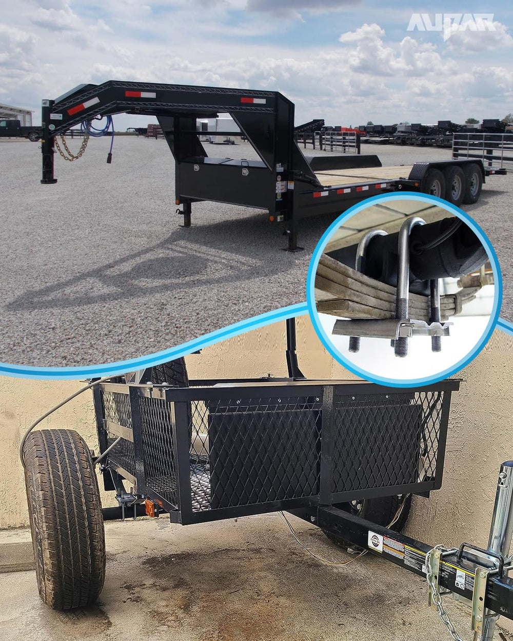 Aupar trailer safety kit supports stable operation under heavy loads.