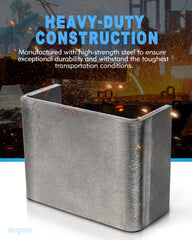 Aupar weld-on stake pocket with 2x4 stake fit for versatile trailer configuration