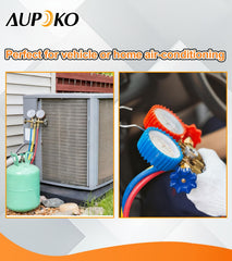 Aupoko color-coded knobs simplify identifying red blue and yellow valves.