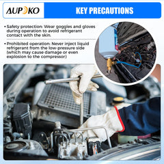 Aupoko 13mm low-side adapter supports R134A charging