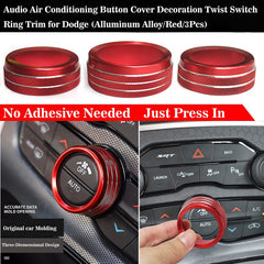 Auprite red knob cover for Chrysler 300 updates cabin style and conceals scratches
