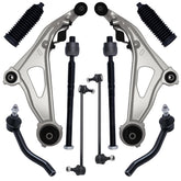 AUQDD front end suspension lower control arm with ball joint for smoother steering and alignment.