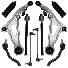 AUQDD front end suspension lower control arm with ball joint for smoother steering and alignment.