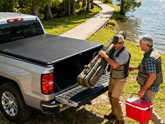 Aurorasters tri-fold design offers flexible opening sizes for cargo access.
