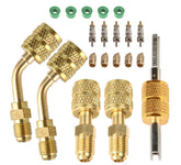Ausfyyam R410a 45-degree mini split adapter enables quick, leak-free connections.
