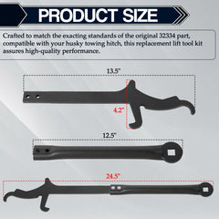 Aussio 32334 lift tool kit side view highlighting robust steel and coating