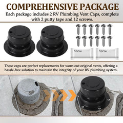 Aussio complete kit with hardware ensures easy replacement and reliable sealing around pipes
