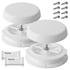 Aussio mushroom roof vent cap 2-pack shown for RV use and rain protection.