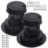 Aussio RV vent cap kit in black, front view, showing UV‑resistant design for outdoor use