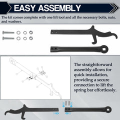 Aussio spring bar lifting action demonstrating secure bar positioning