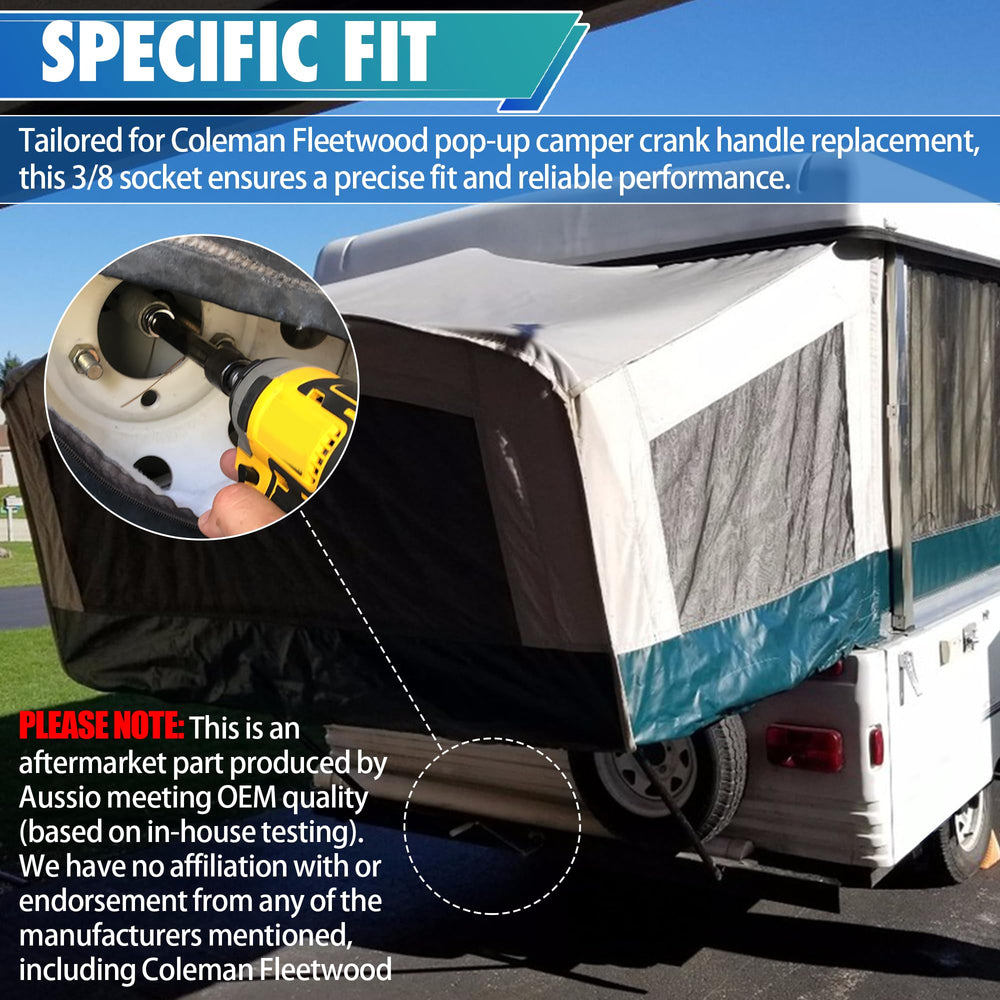 Universal compatibility with Coleman Fleetwood campers shown on Aussio part