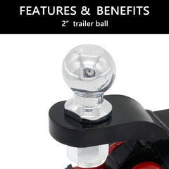 AUTDOUR heavy-duty welded construction for long-lasting towing reliability.