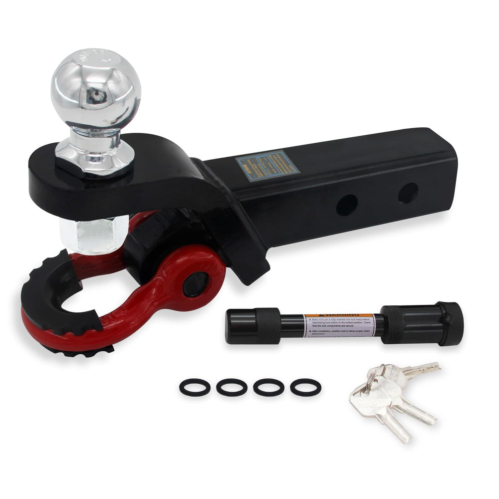 AUTDOUR trailer hitch ball mount design with integrated ball and hook for versatile towing.