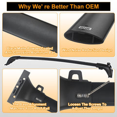 Autekcomma crossbar shows 260lb capacity for heavy loads.