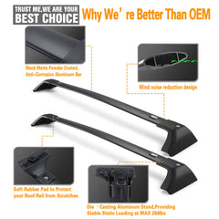 Autekcomma multi-purpose crossbar supports bikes, boards, boxes, and bags.