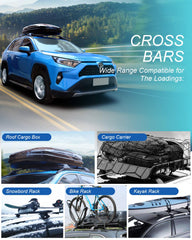 Autekcomma Rav4 crossbars wind-noise reduction in action