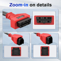 Autel 12+8 cable plug-and-play installation illustration