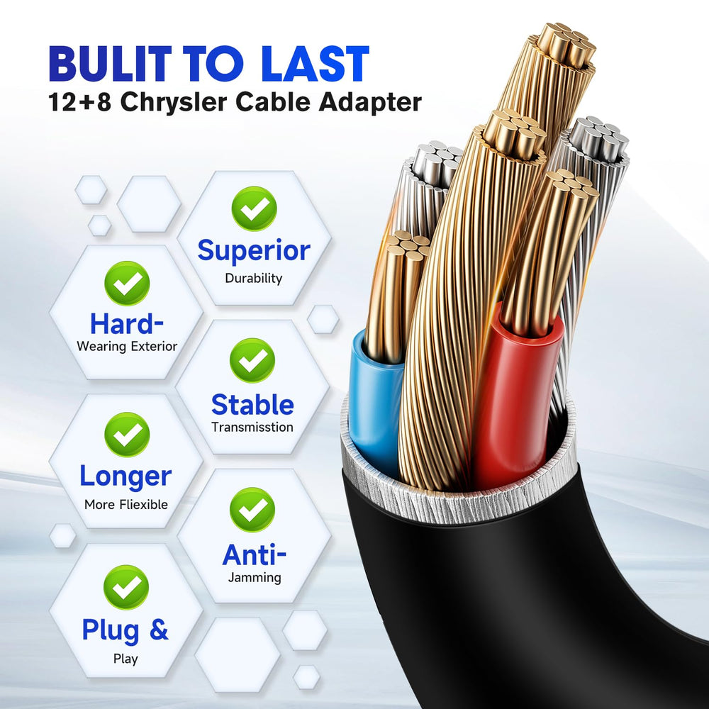 Autel 12+8 cable Ram setup with OBD2 diagnostic connector