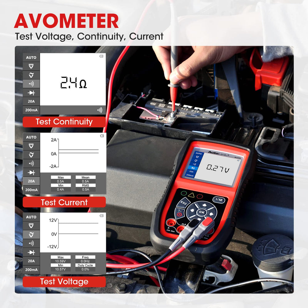 Autel AL539B live data graphs illustrating real-time engine performance.