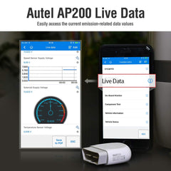 Autel AP200 offers 19 service functions for maintenance tasks and resets.